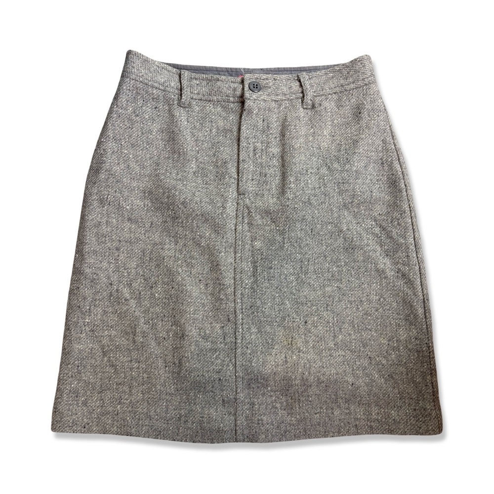 J CREW Grey Wool Mini Skirt